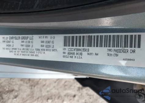 2010 Chrysler Sebring Touring из США, поврежденный, VIN 1C3CC4FB8AN195018